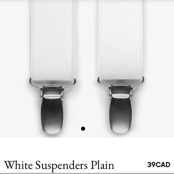 John Hendric Suspenders White Made in Sweden BNWB - Picture 5 of 5